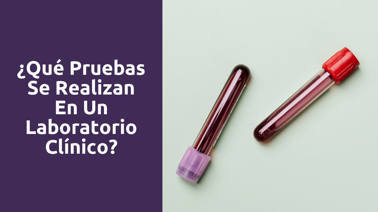 ¿Qué pruebas se realizan en un laboratorio clínico?